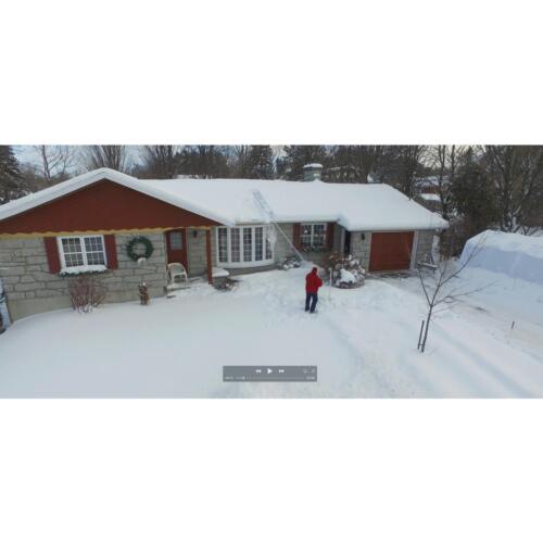 SNOW PEELER Snow Removal Tool 30 ft. w/ Slide Attachment Aluminum Handle