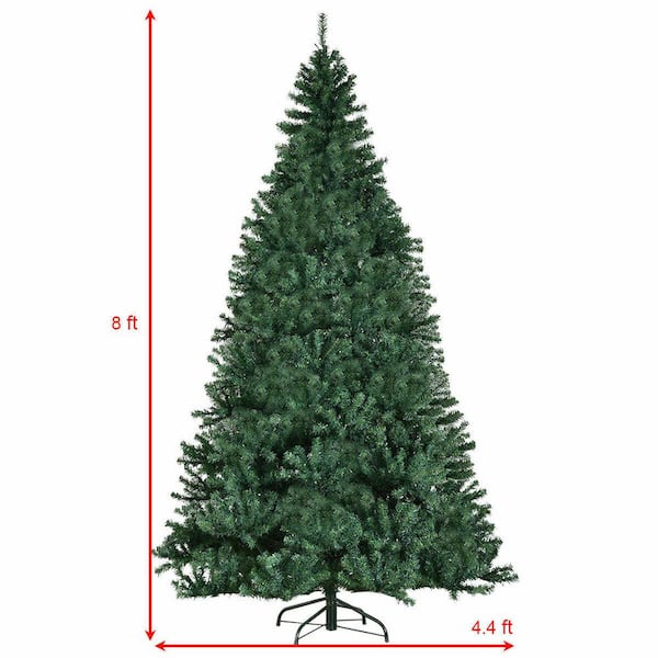 8 ft. Pre-Lit LED Premium Hinged Artificial Christmas Tree with 750 LED Lights and Stand