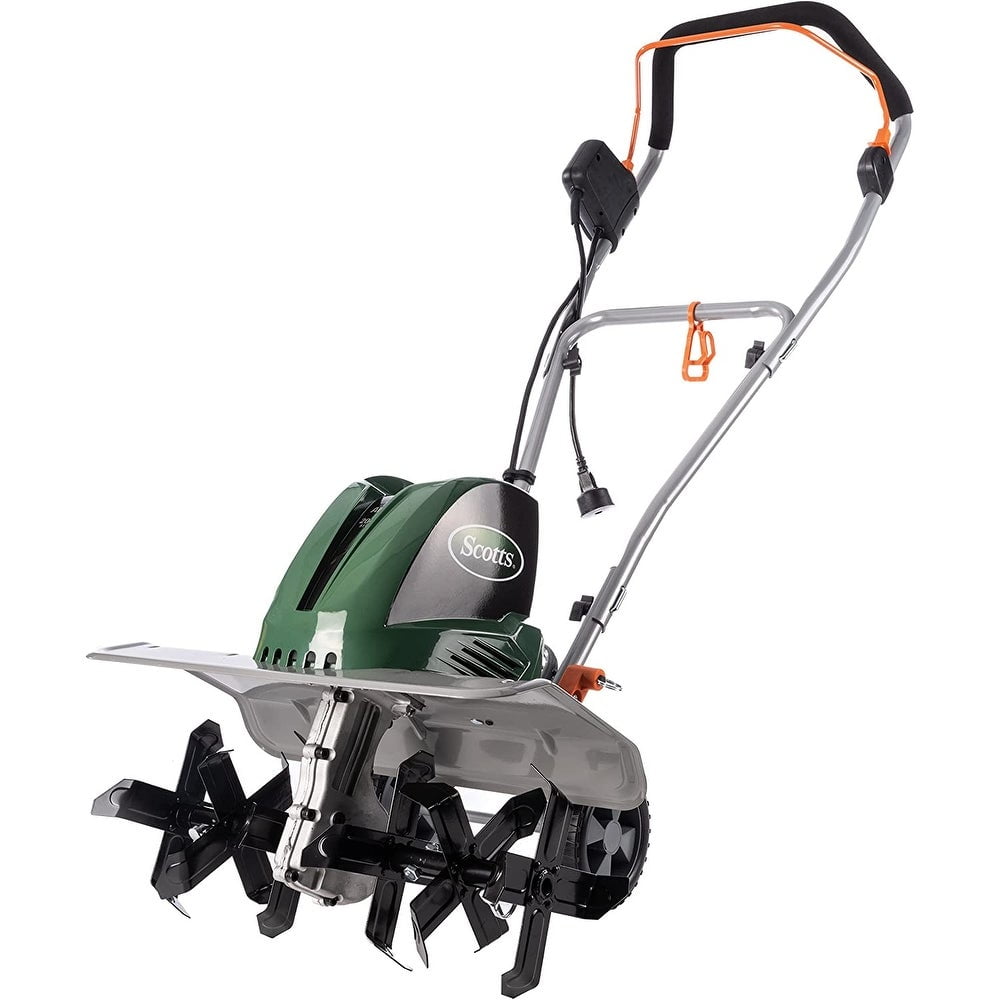 Scotts Outdoor Power Tools 14 Amp 20-Inch Electric Garden Tiller Cultivator, Adjustable Tines, Green