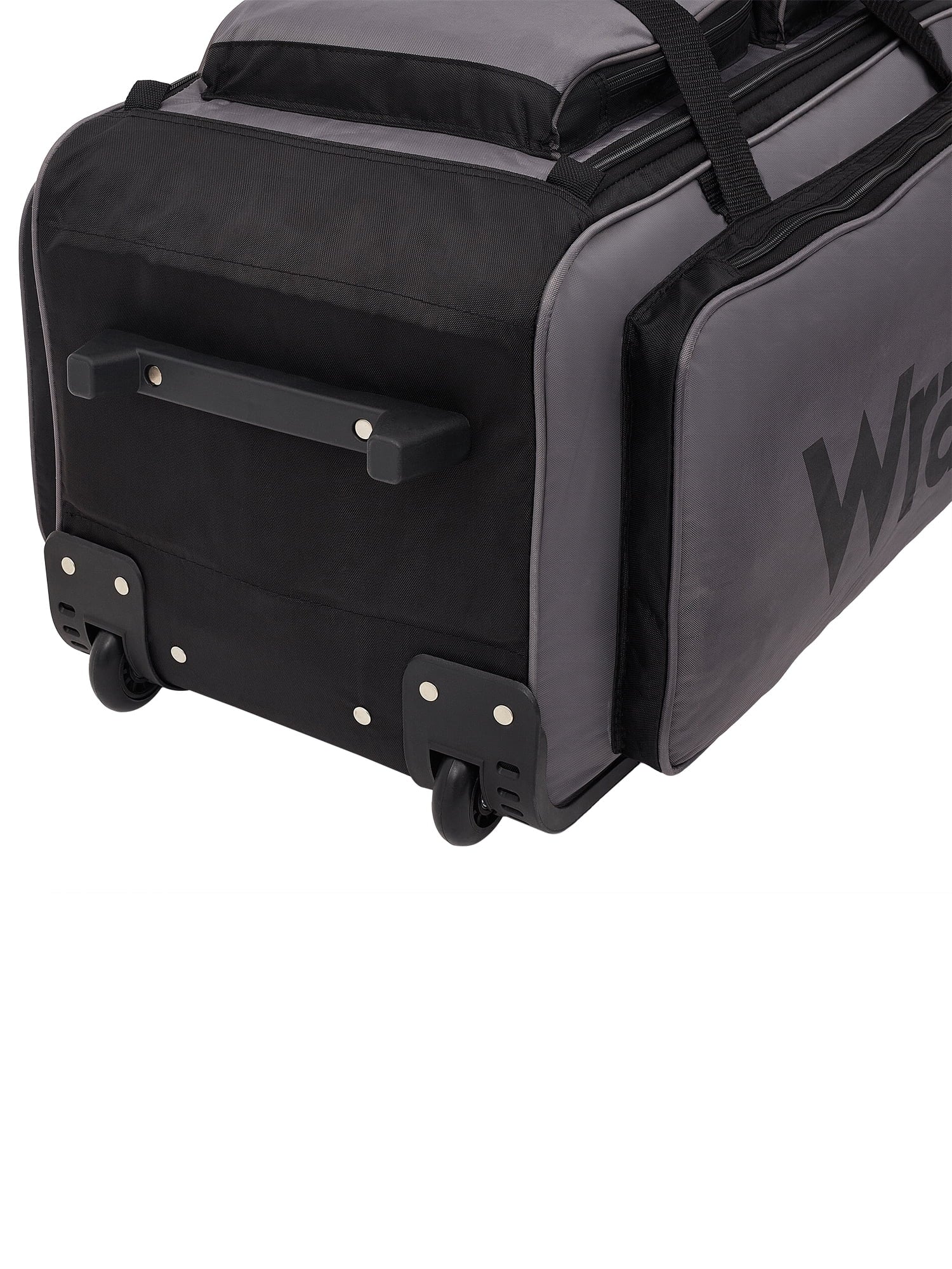 Wrangler 30” Multi-Pocket Rolling Duffel w/ Telescopic Handle, Gray