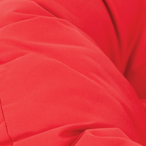 OSP Home Furnishings Papasan Chair with White cushion and Black Frame