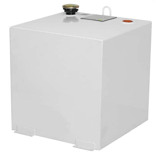 Square Steel Liquid Transfer Tank in White