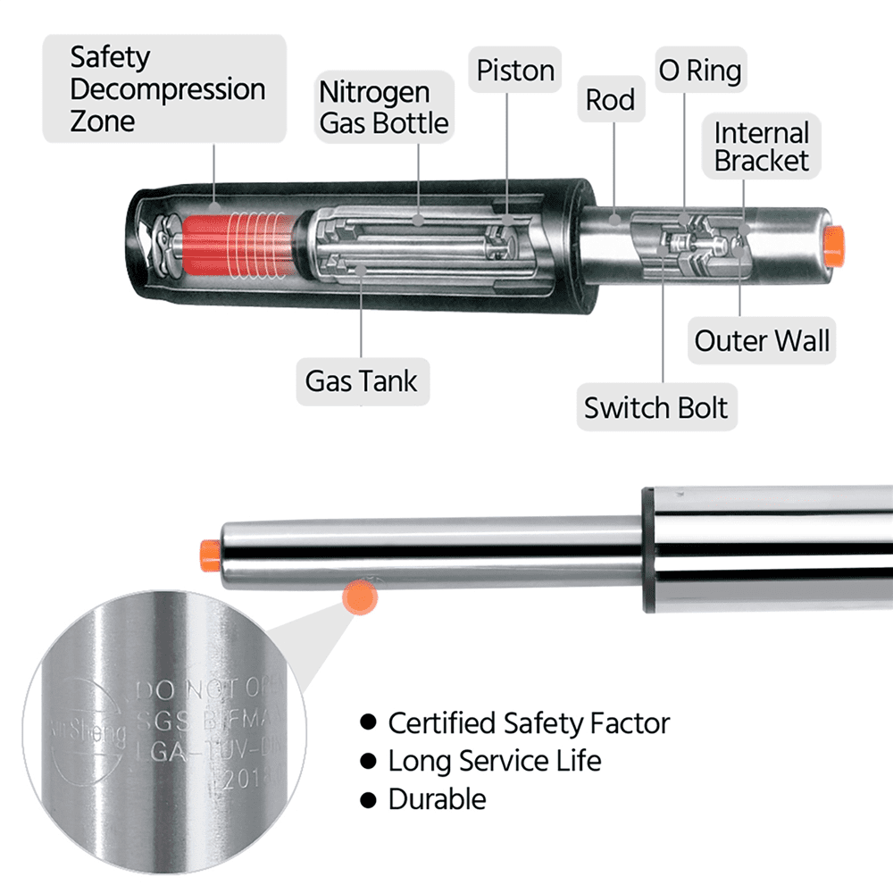 Alden Design Adjustable Modern Faux Leather Bar Stools with Swivel, Set of 2, Gray