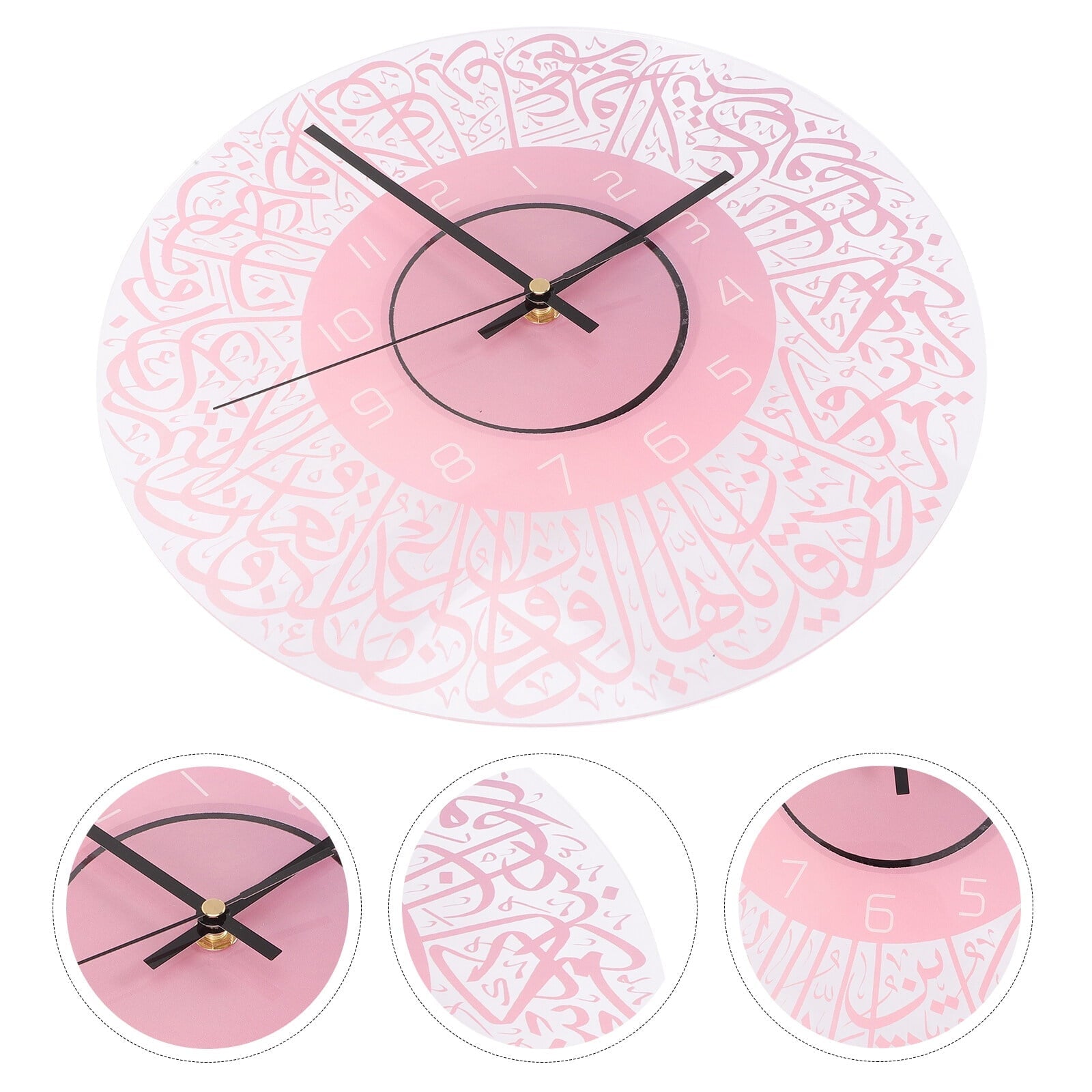 HOMEMAXS Eid Mubarak Wall Clock Mubarak Ramadan Acrylic Wall Clock Acrylic Art Wall Hanging Clock