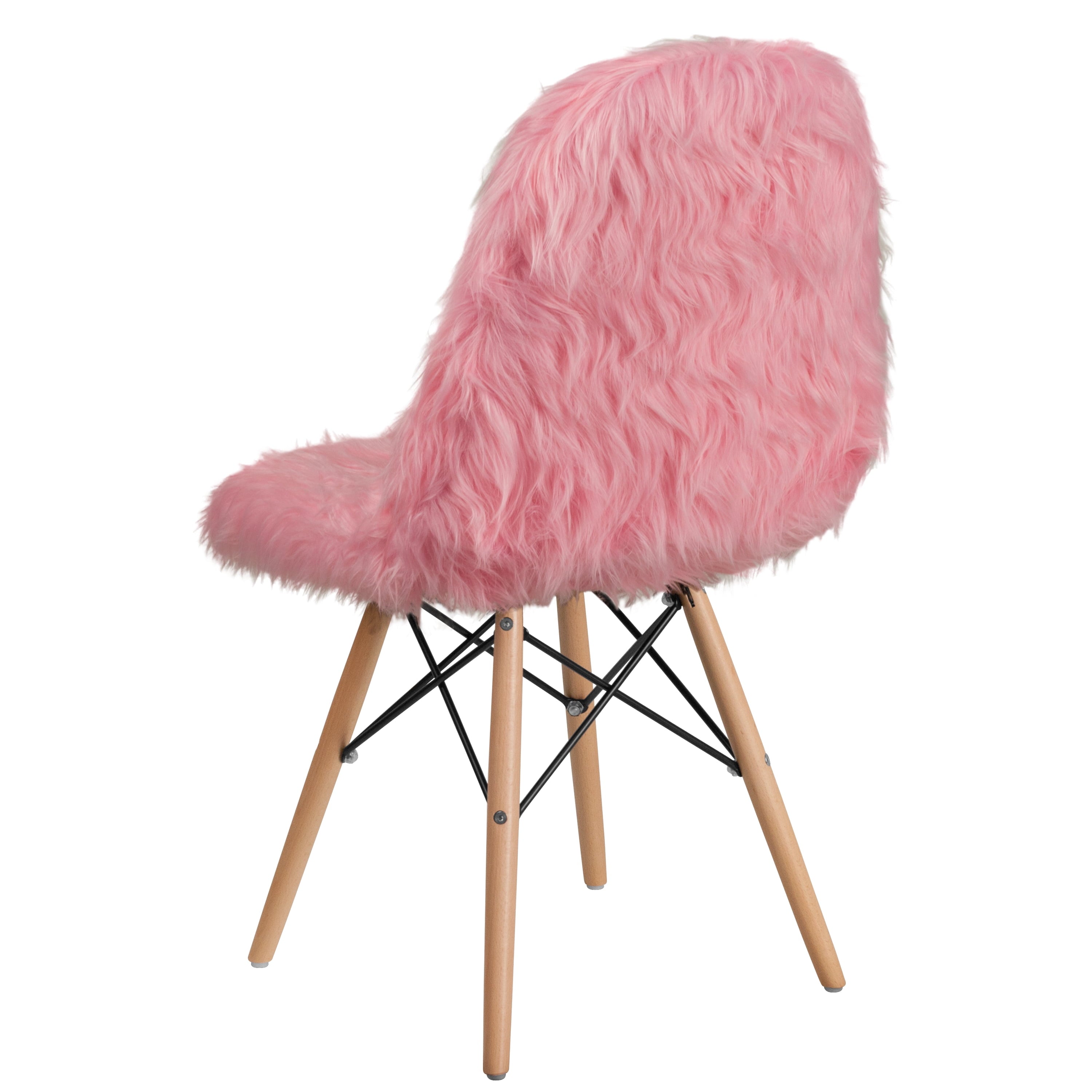 Flash Furniture Shaggy Dog Light Pink Accent Chair