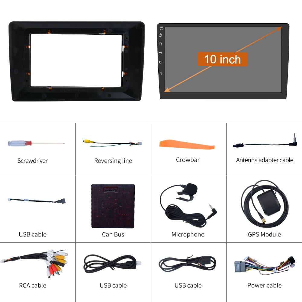 Awesafe Car Radio Stereo for Jeep Wrangler 2006-2017 Compass Carplay Andriod 12 GPS Navigation Touch Screen Built with Android AUTO Bluetooth 1G RAM 32G ROM