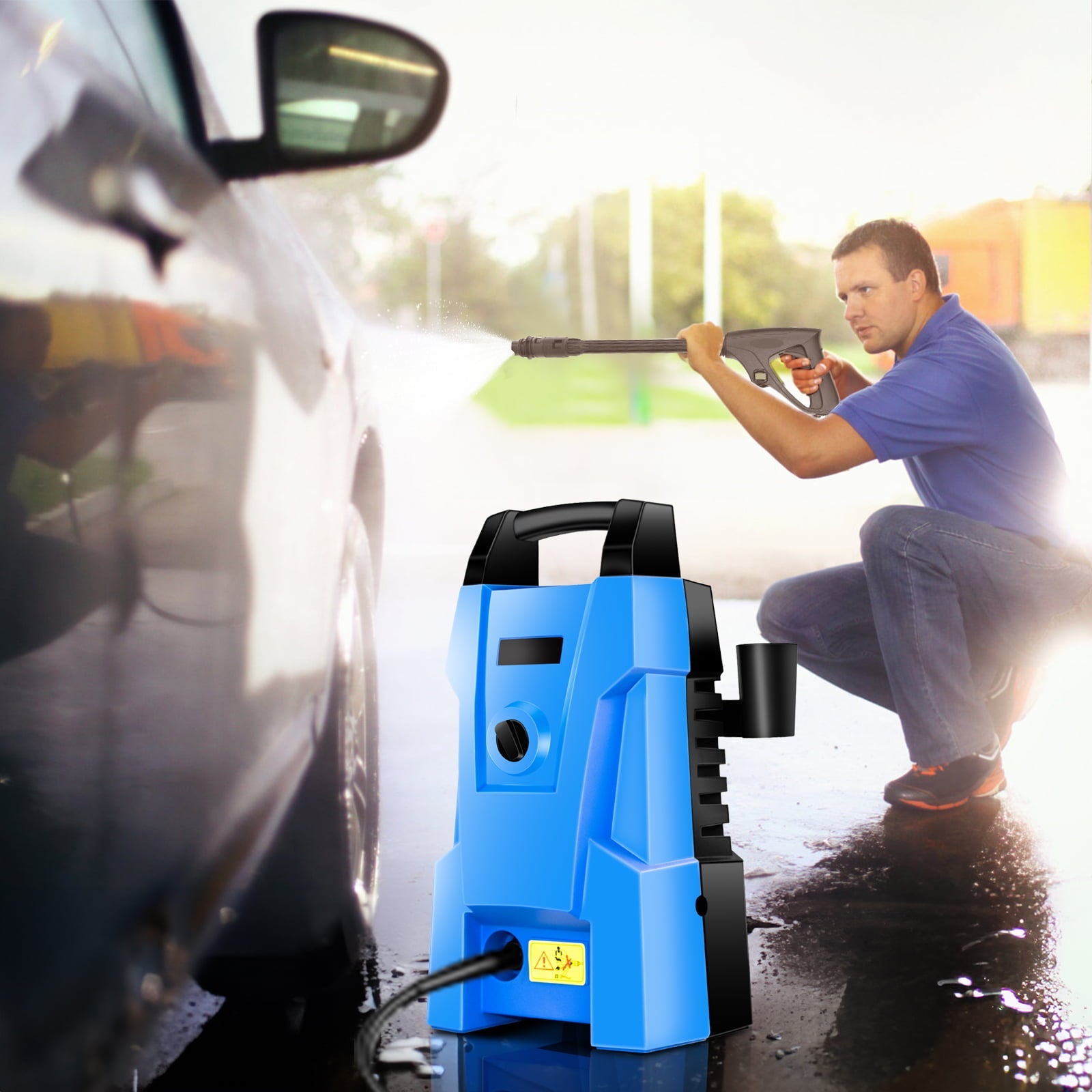 Vebreda Electric Pressure Washer 2000 Psi 2.3GMP Power Washer, 15 lbs, Blue