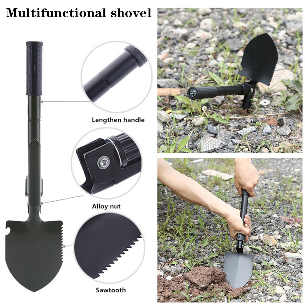 YILAIRIOU Car Emergency Roadside Kit- Safety Kits for Cars, Car Jumper Cables Kit 11.8 Foot (Upgrade) 124 Pcs Car Tool Kit,Tow Strap, Folding Survival Shovel