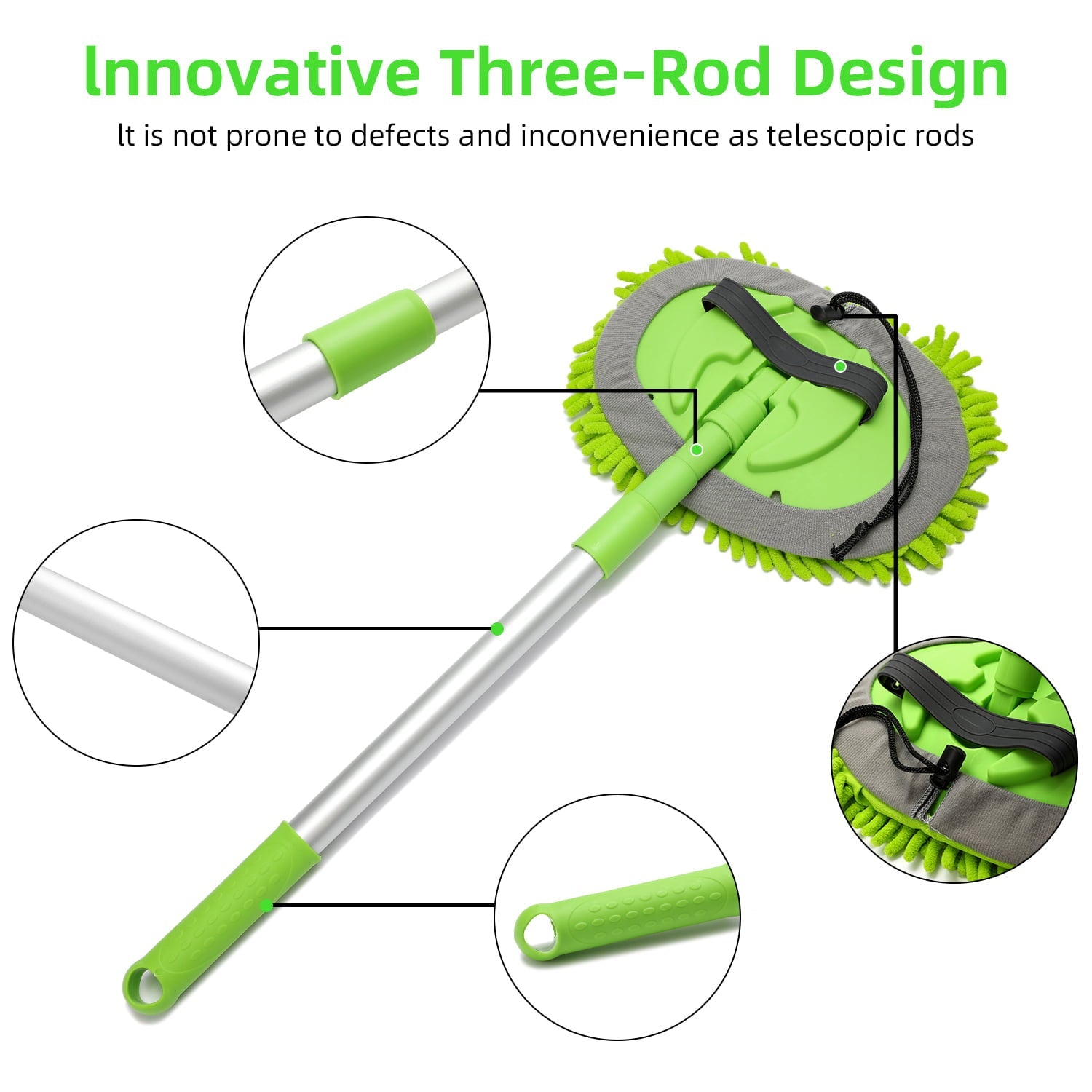 Carcarez Car Wash Brush Kit with 45