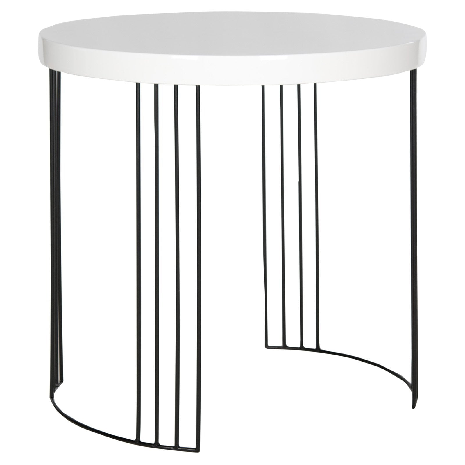 SAFAVIEH Kelly Mid-Century Solid Lacquer Side Table, White