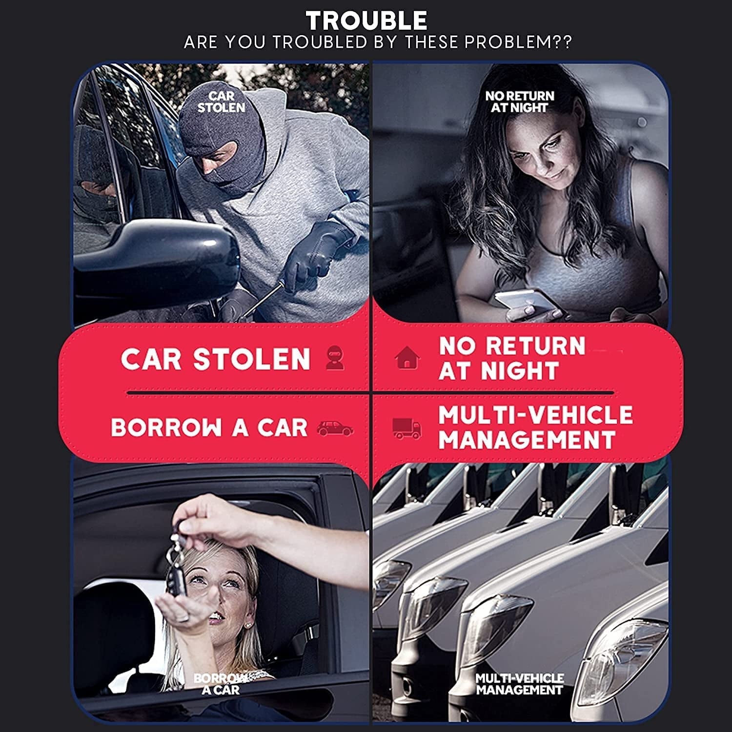 GPS Tracker for Vehicles, Mini Magnetic GPS Real Time Car Locator, Full USA Coverage, No Monthly Fee, Long Standby GSM SIM GPS Tracker for Vehicle/Car/Person , Black