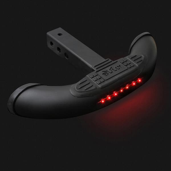 Black Bull Hitch Step with LED Brake Light