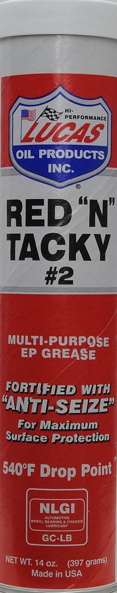 Lucas Oil 10005 Red 'N' Tacky Grease - 14 oz.