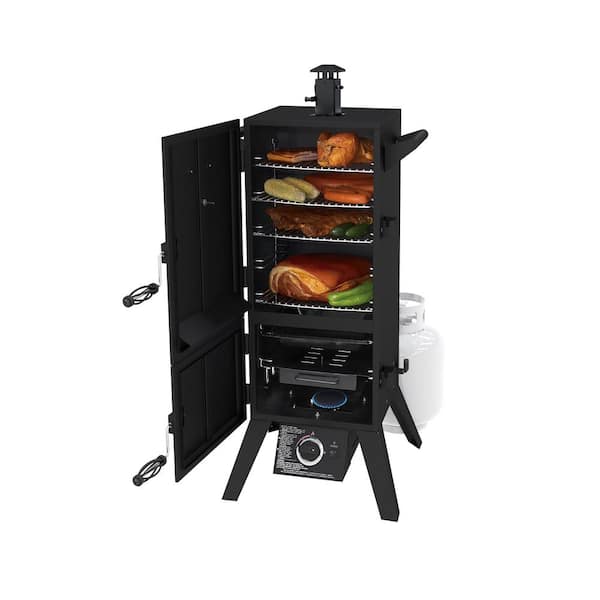 Vertical Double Door Propane Gas Smoker