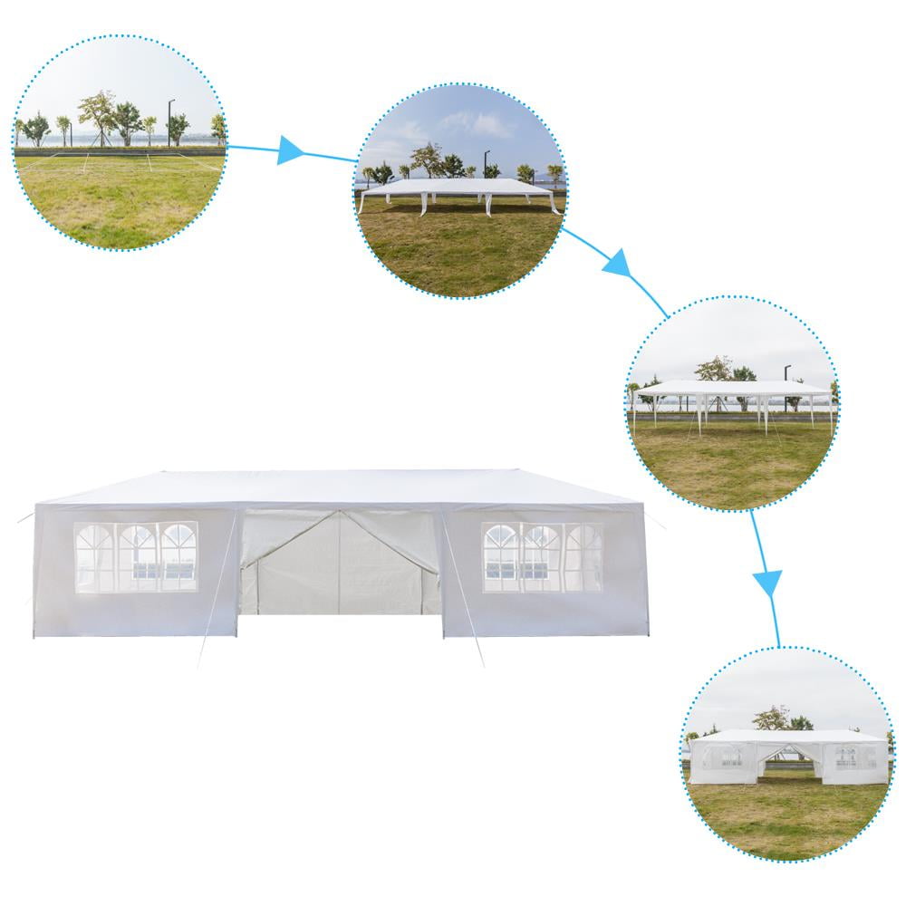 Zimtown 10x30ft Party Patio Tent Canopy Gazebo Pavilion Event Canopies(8 sides)