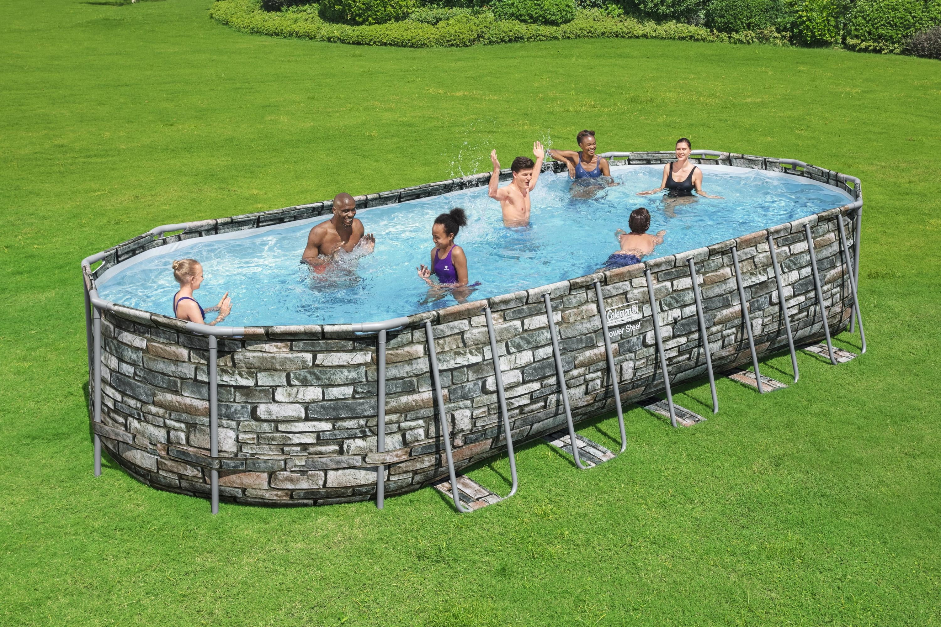 Coleman Power Steel 26’ x 12’ x 52” Oval Above Ground Pool Set