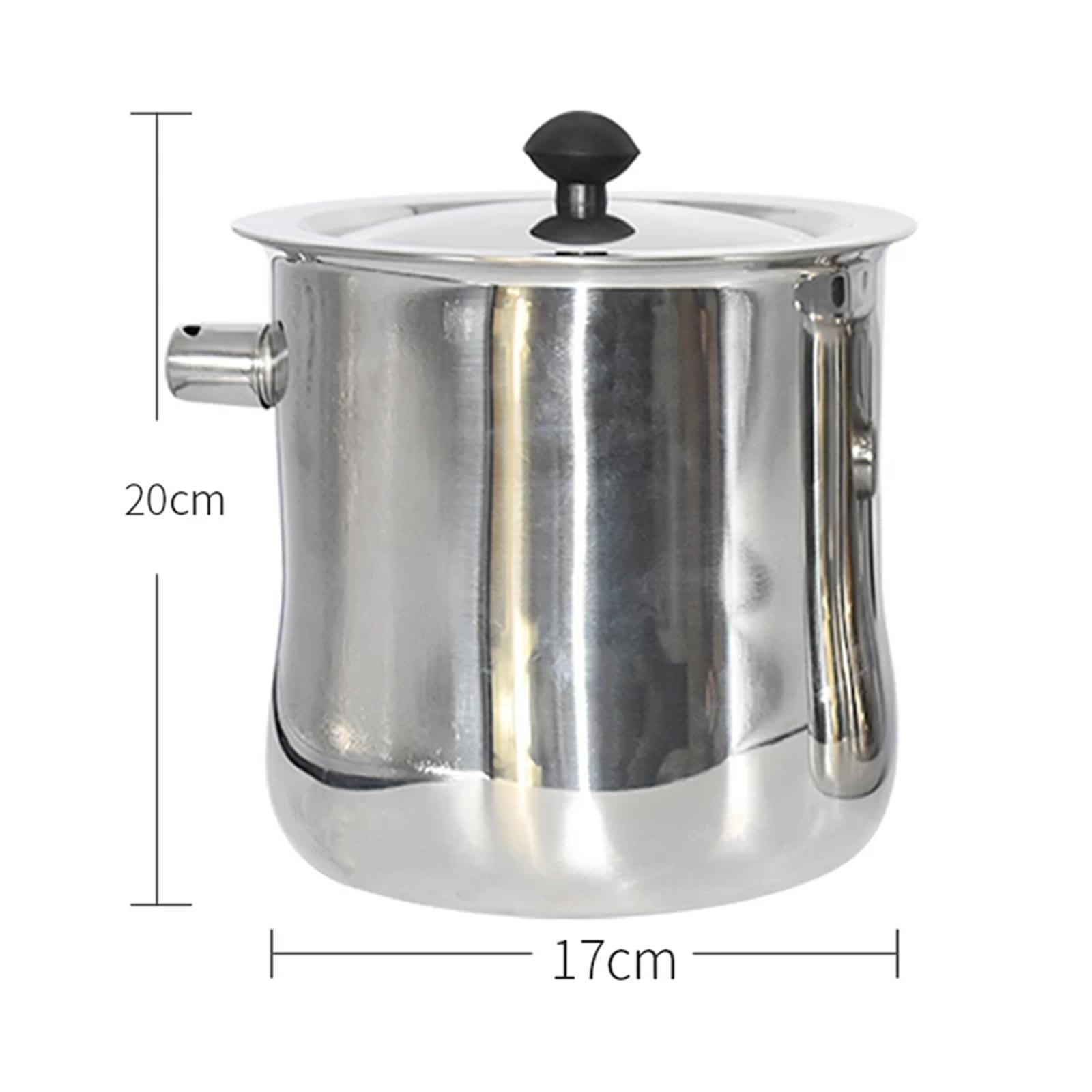 Candle Making Pouring Pot Stainless Steel Double Boilers Dripless Pouring Heat-Resistant Handle Melter Pot,Candle Making Supplies 20x17CM 2.5L