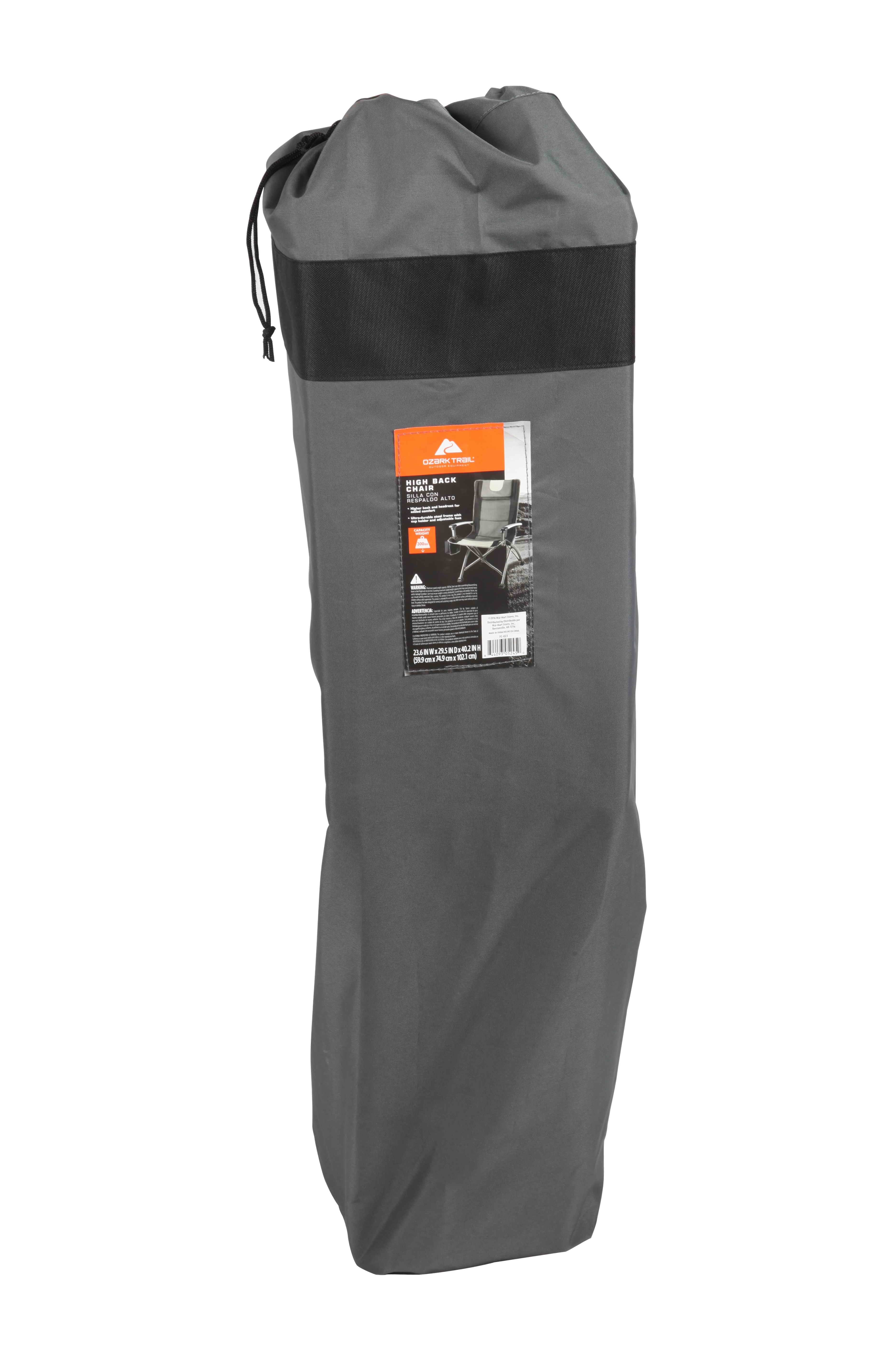 Ozark Trail High Back Camping Chair, Black