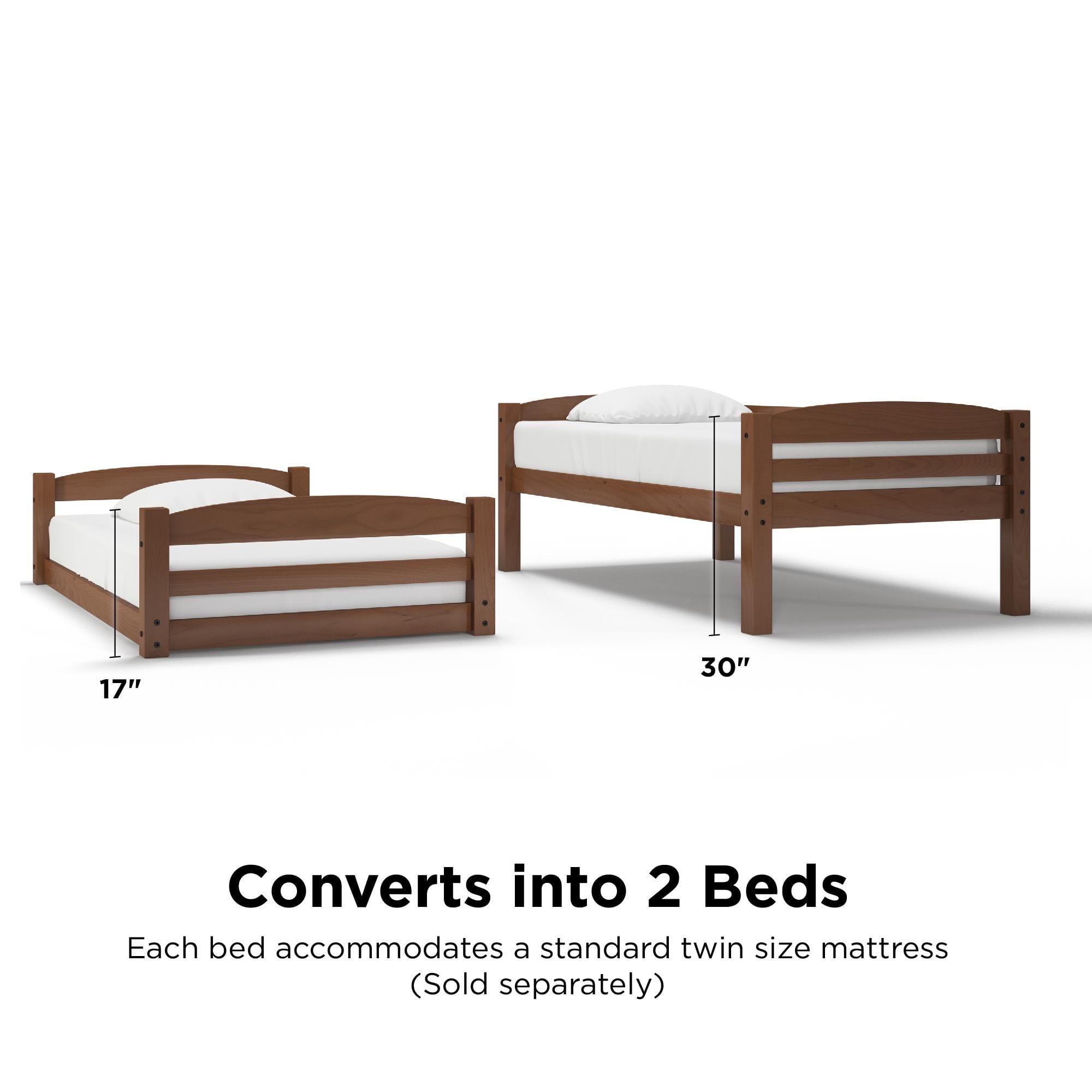 Better Homes and Gardens Tristan Twin Bunk Bed, Mocha