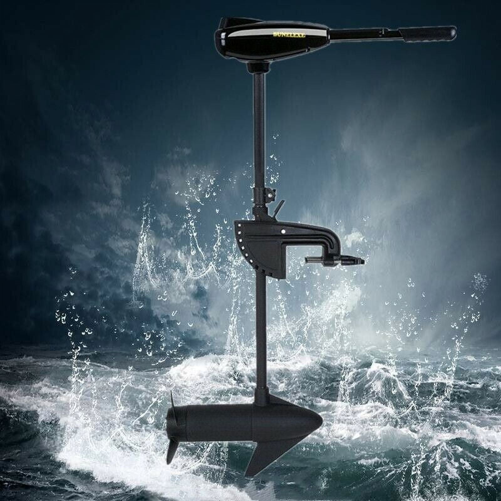 Fichiouy 40lbs Electric Outboard Trolling Motor Fishing Boat Engine Brush Motor 408W 12V