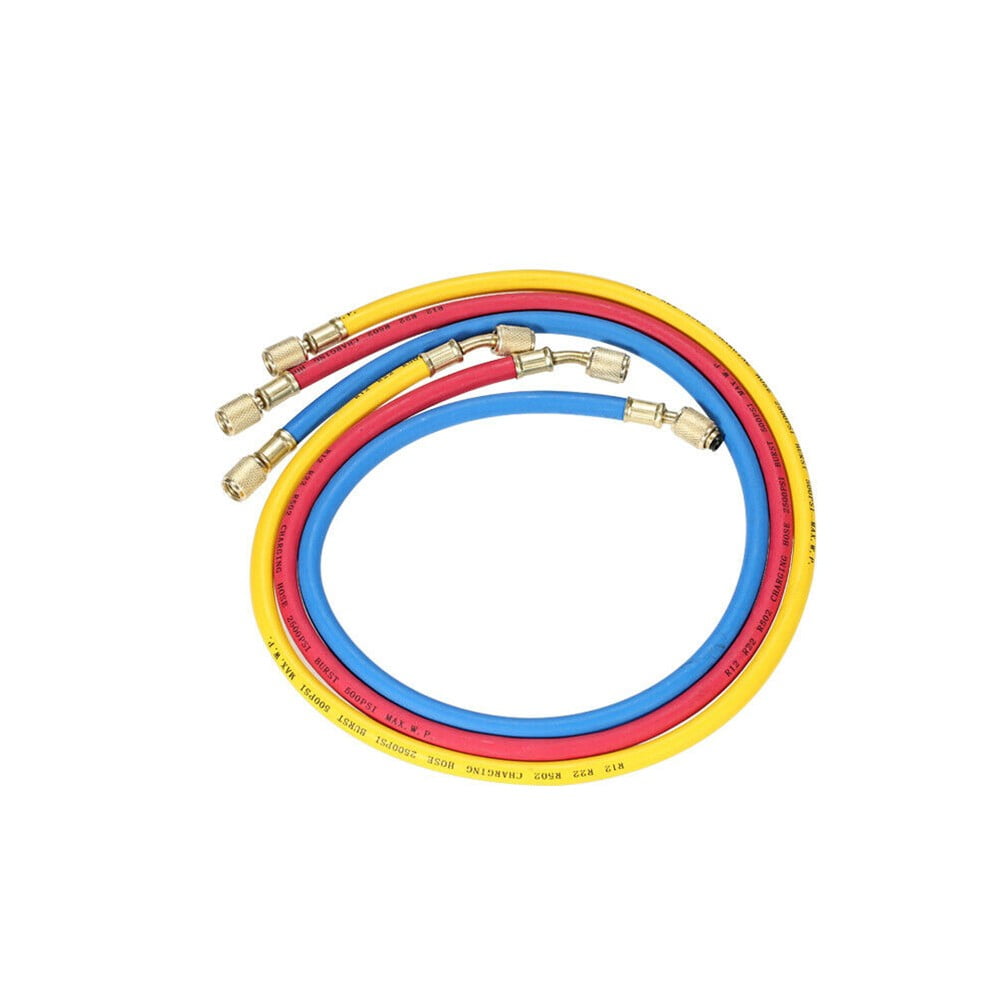 3 Pcs Manifold Gauge Set HVAC AC Refrigeration Hoses R12 R22 R502