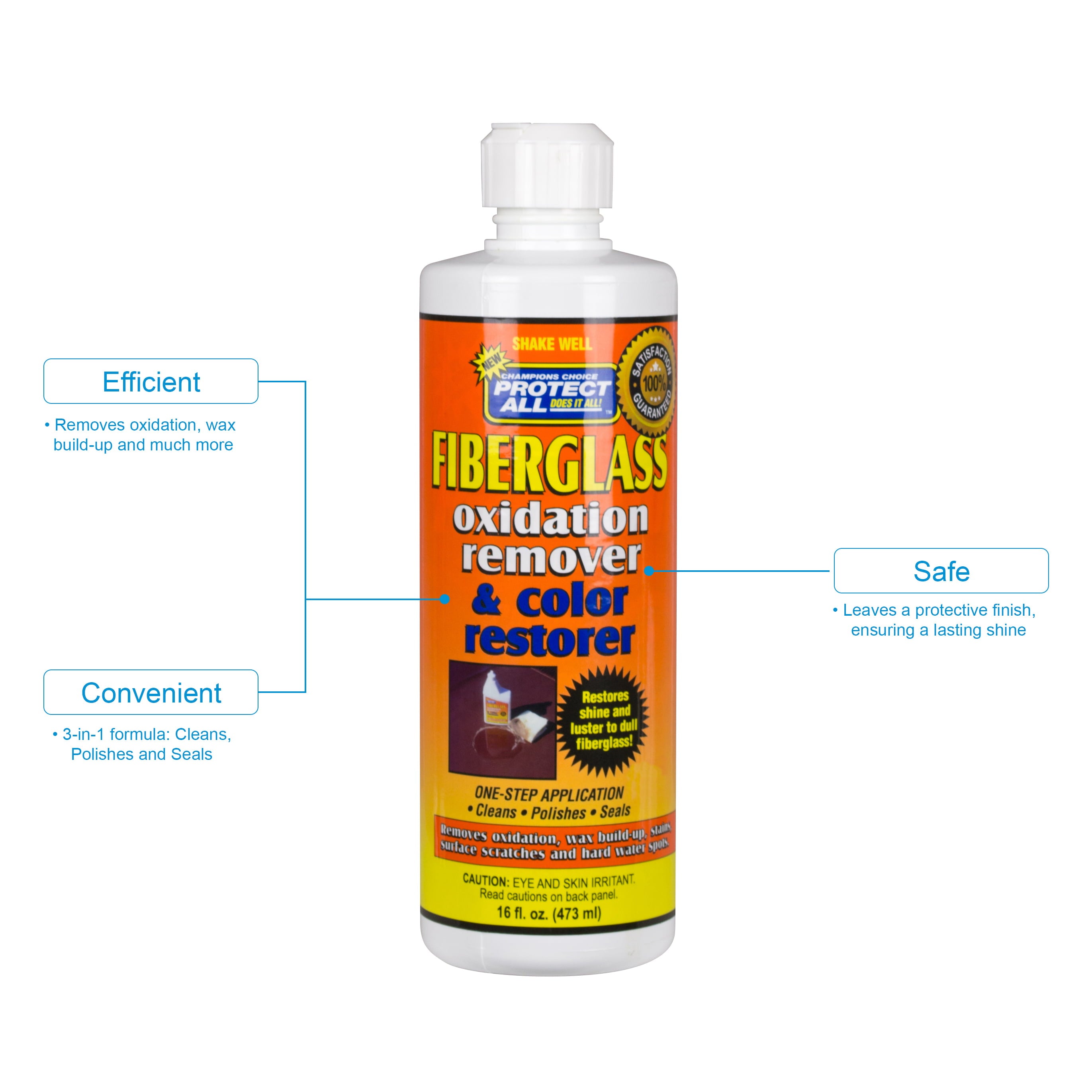 Protect All Fiberglass Oxidation Remover & Color Restorer - 16 oz - PN 55016