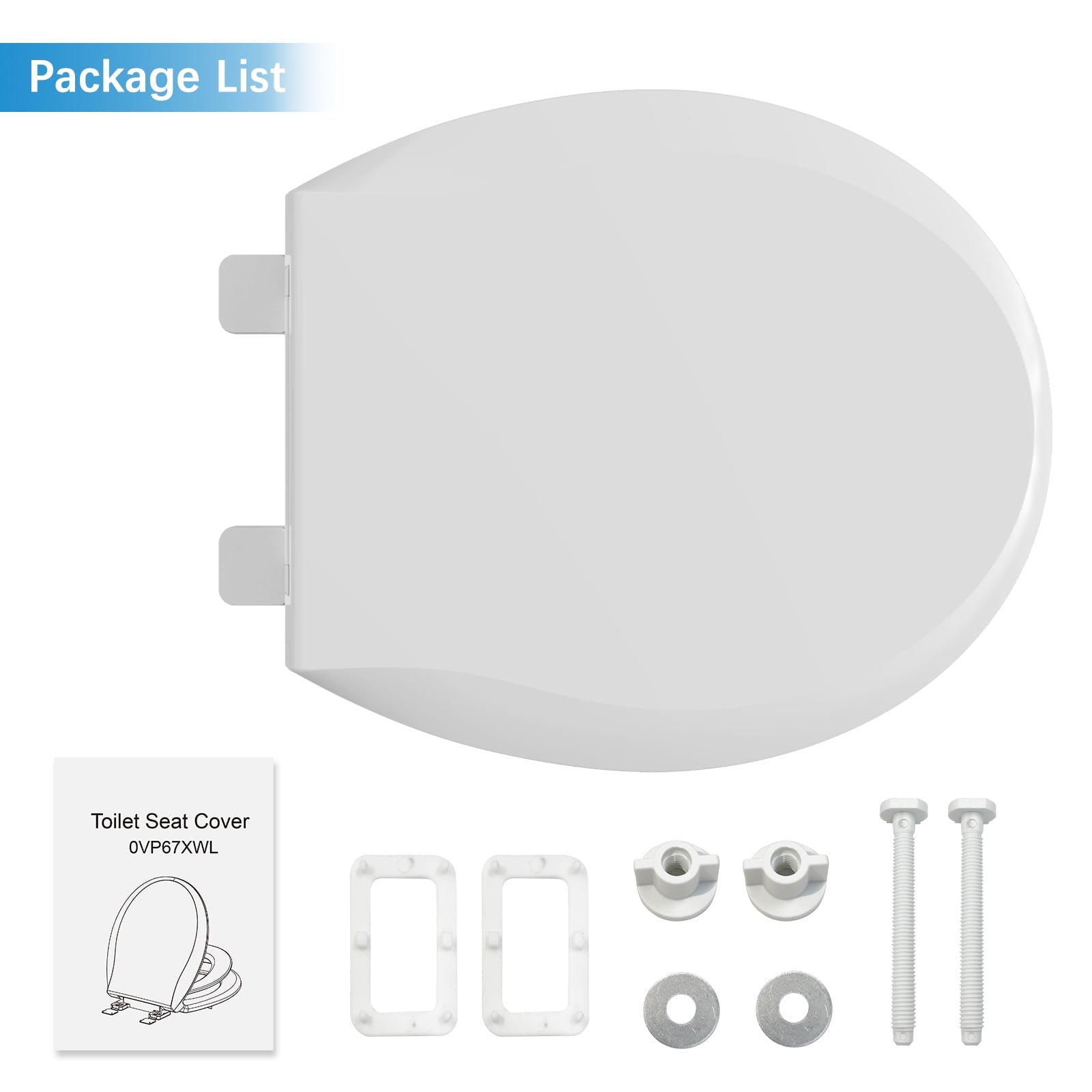 Round Toilet Seat with Built in Toddler Potty Training Toilet Seat, Slow Close & Magnet