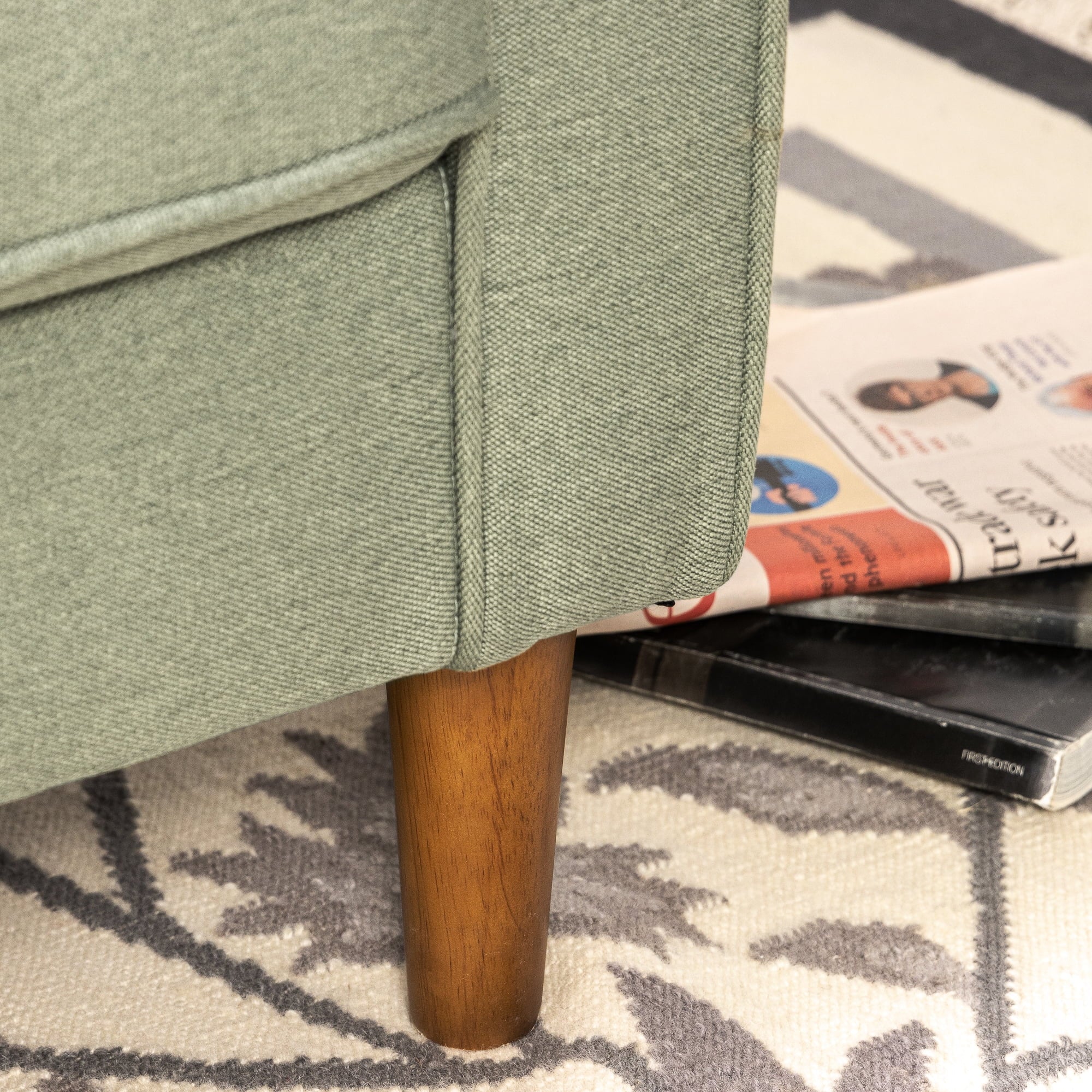 Zinus Lauren 2-Seater Loveseat, Pear Green