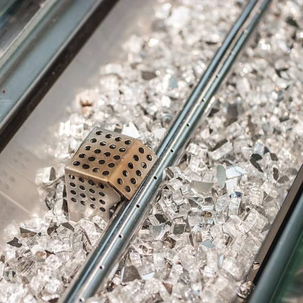 Turnbury 47 in. x 71 in. Propane Oval Wicker Gas Fire Pit Table with Tempered Glass Surround