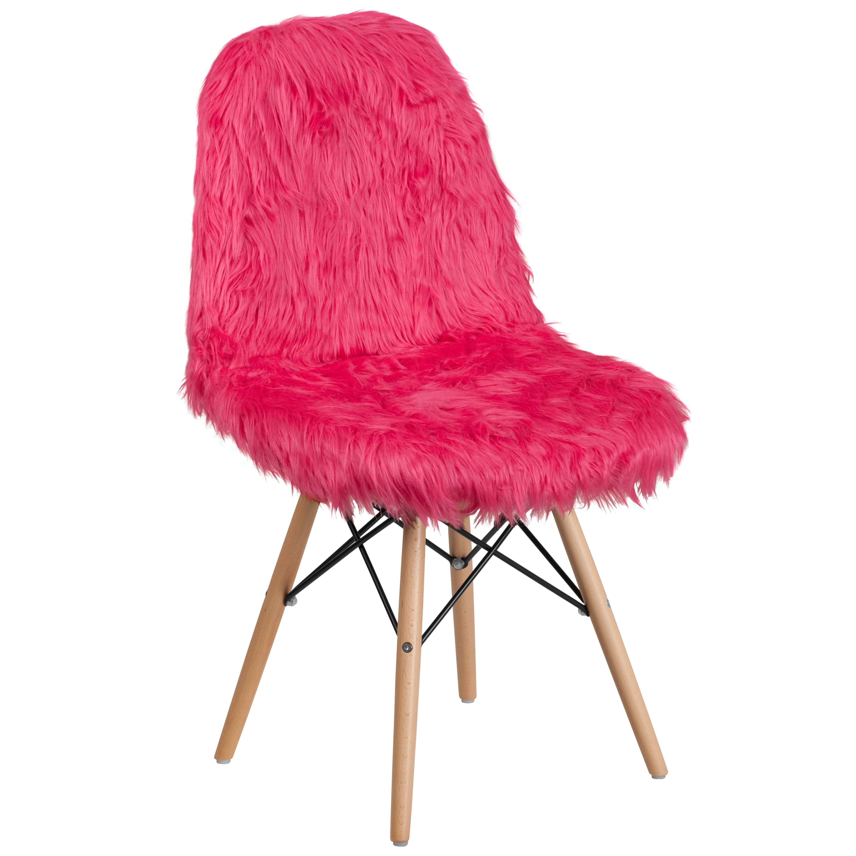 Flash Furniture Shaggy Dog Light Pink Accent Chair