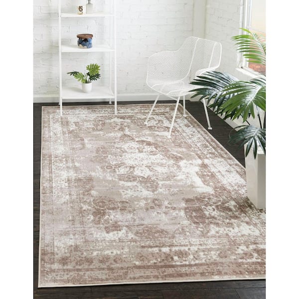 Sofia Salle Garnier Beige 9 ft. x 12 ft. Medallion Area Rug