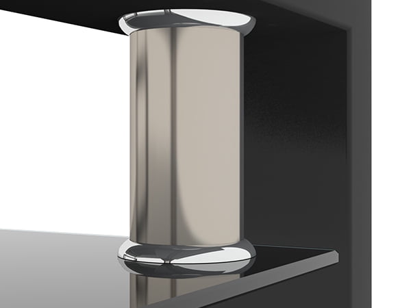 Black Glass Coffee Table Set of 3 Piece, Living Room Table Set of 3, Black Coffee Table and End Coffee Table Sets, Metal Frame (All Black A, Set of 3)