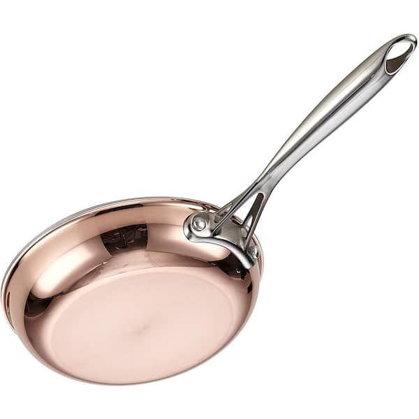 Multi-Ply Clad 8-Piece Stainless Steel Nonstick Cookware Set in Stainless Steel and Copper