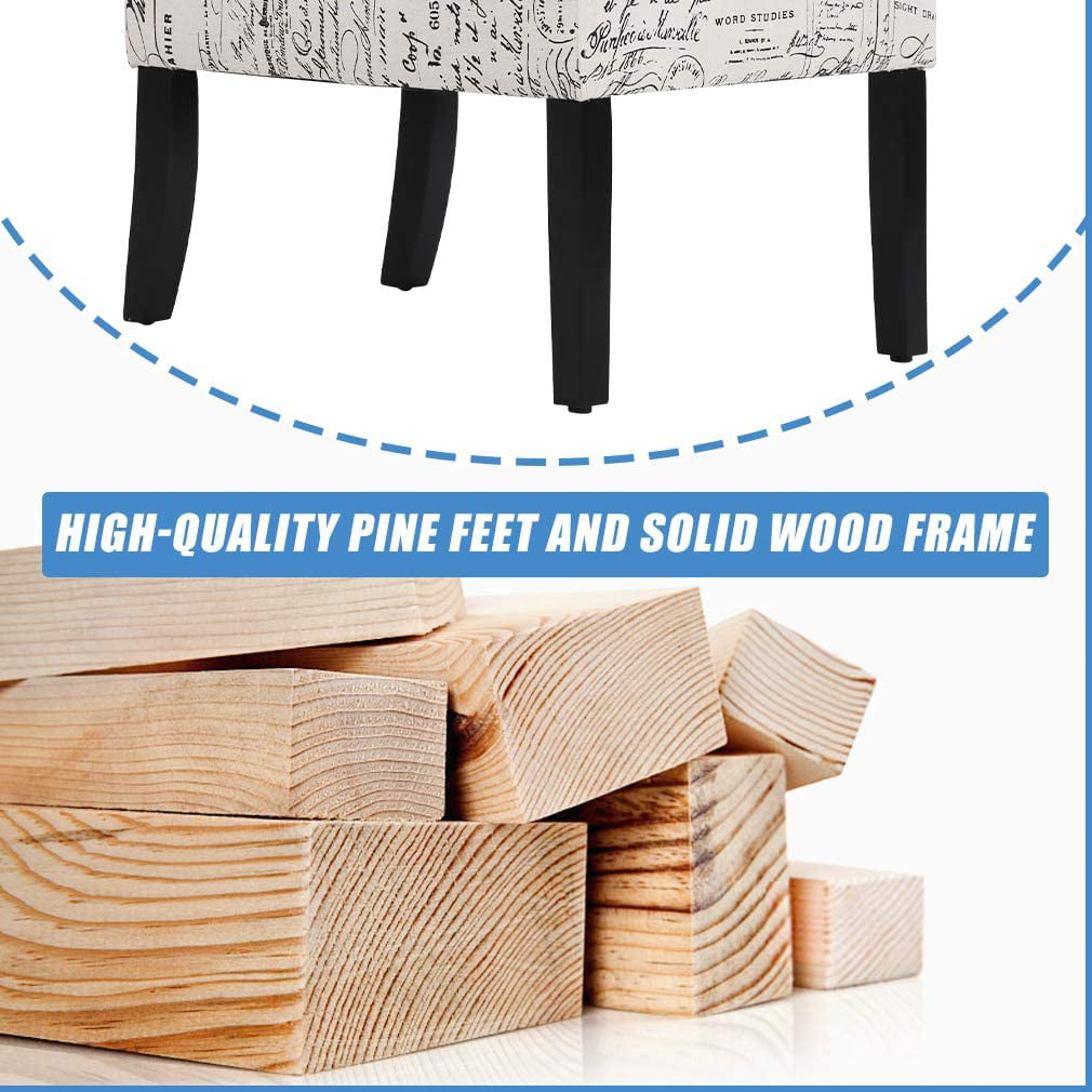 YRLLENSDAN 21'' Wide Modern Armless Accent Chairs for Living Room Set of 2, Bedroom Chairs for Adults Comfy with Solid Wood Legs Accent Chair Armless Chair Living Room Chair Home Furniture