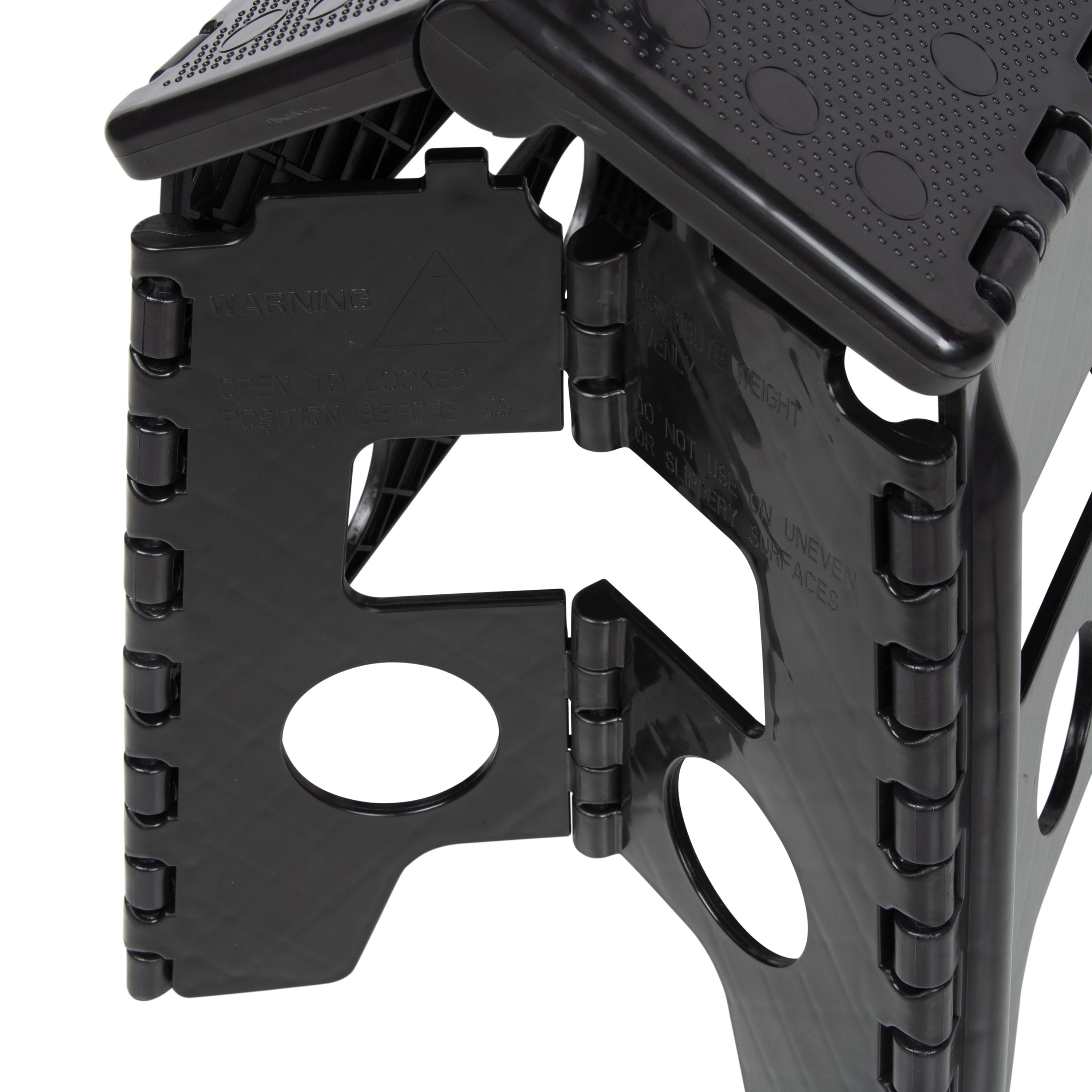 Mainstays One Step Folding Step Stool, Black Plastic