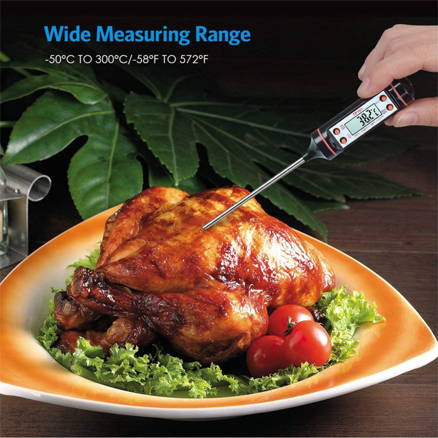 Meat Thermometer For Cooking Grilling Checks Food Temperature Digital Screen