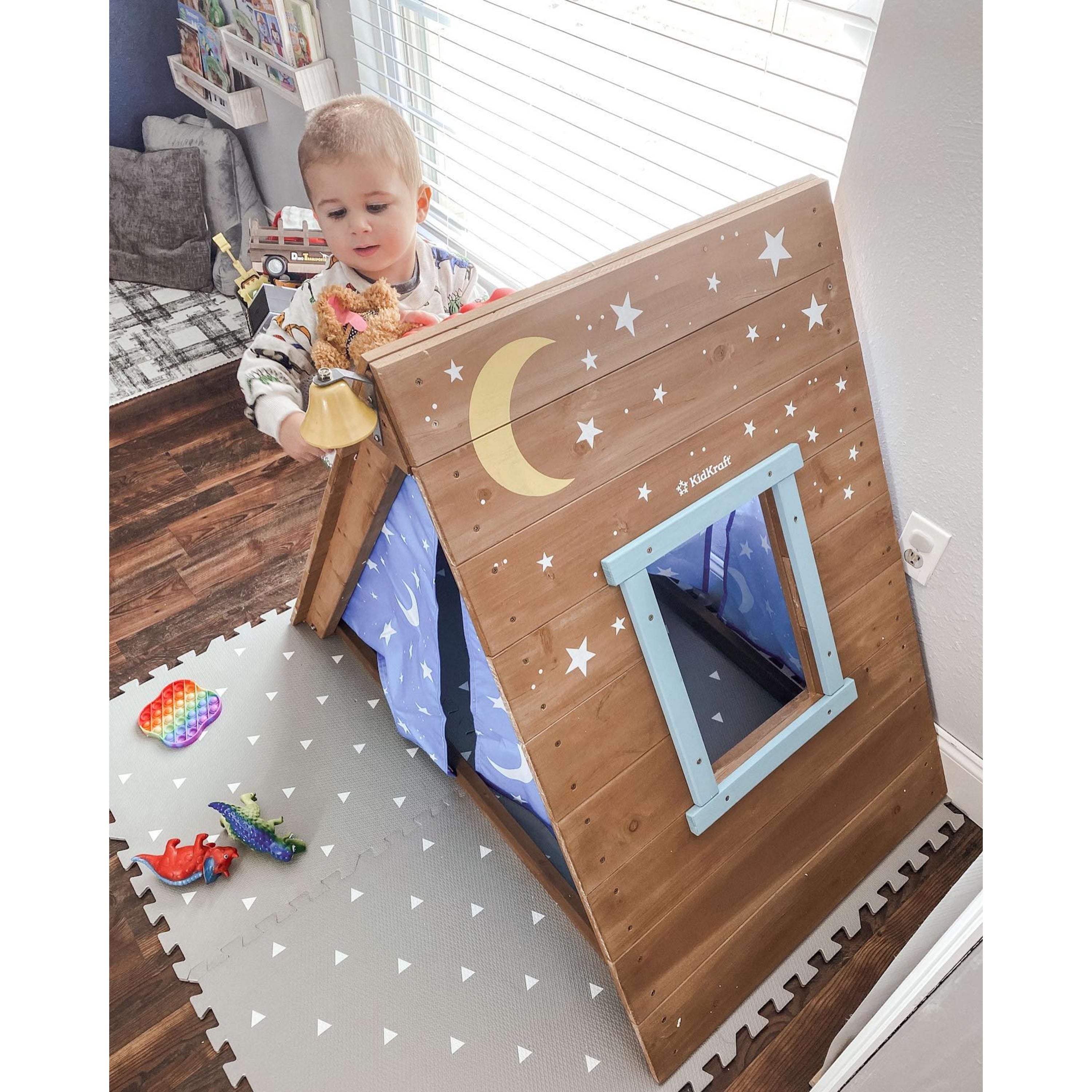 KidKraft A-Frame Wooden Hideaway  & Climber Toddler Climbing Toy