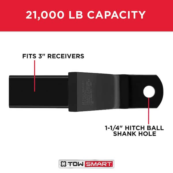 Class V, 21,000 lb., 7 in. Drop x 5 in. Rise x 1-1/4 in. Shank, Trailer Hitch Ball Mount