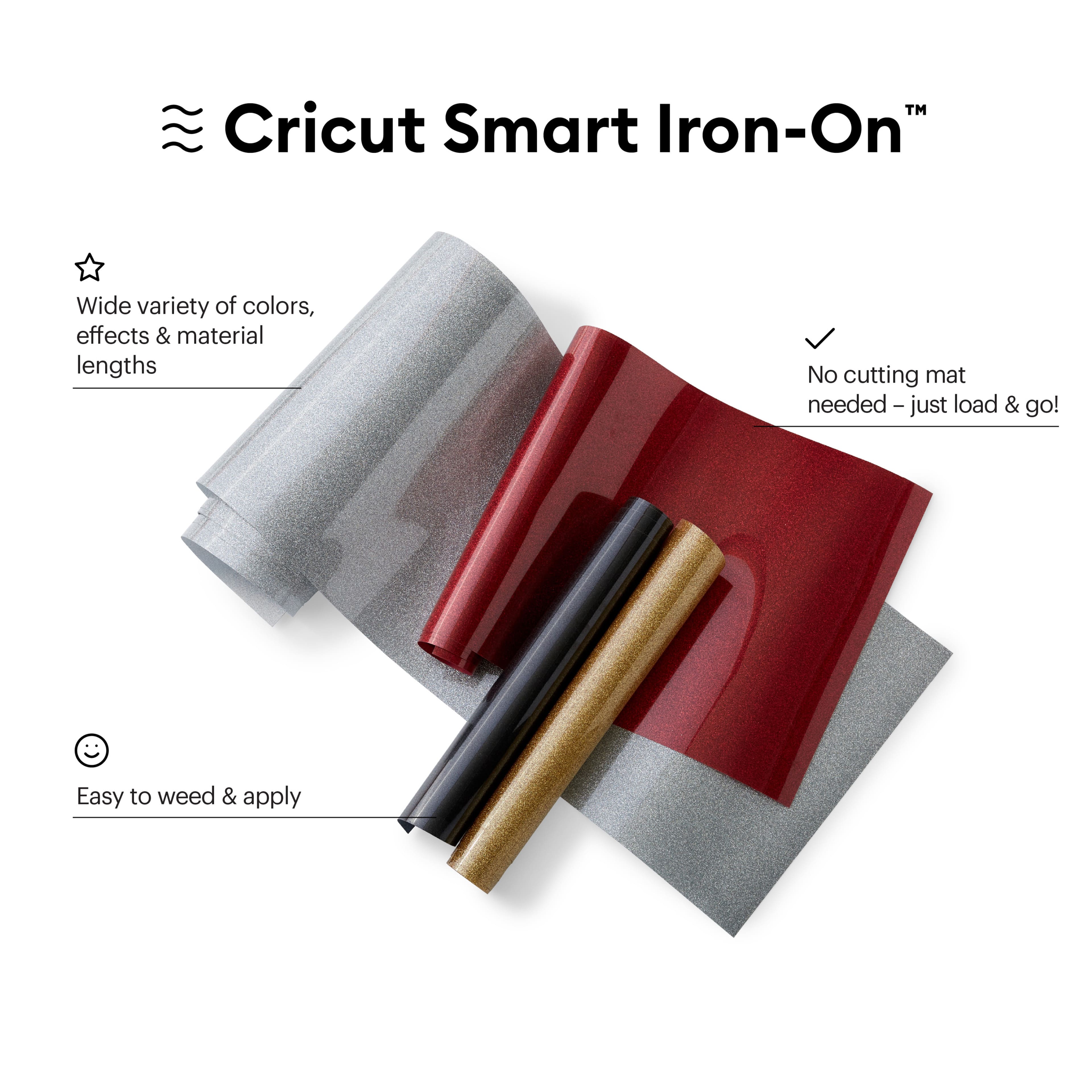6 Pack: Cricut® Smart Iron-On™ Glitter 9ft. Value Roll