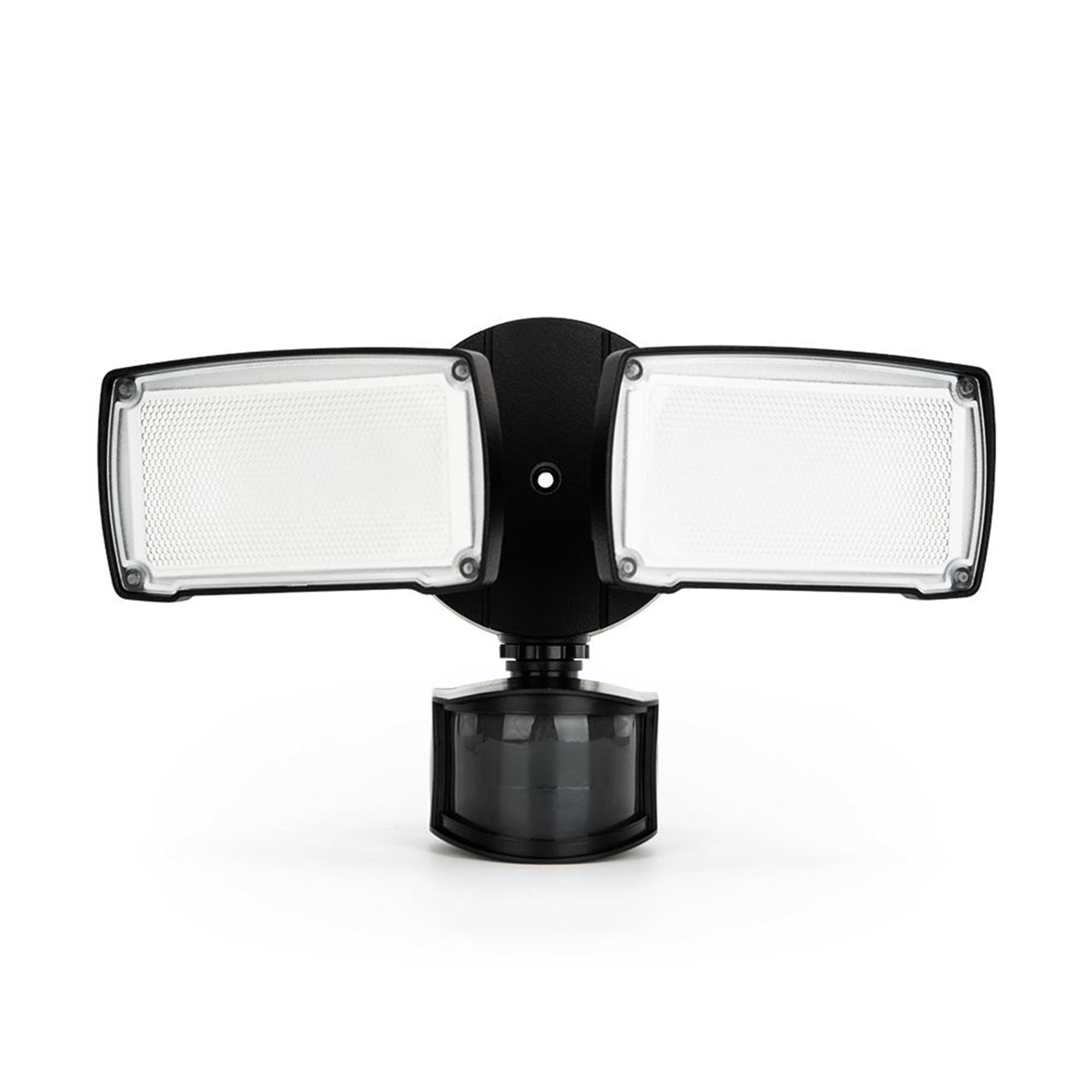 Lutec Outdoor Dual Head Home Security Floodlight Motion Sensor Light, Black