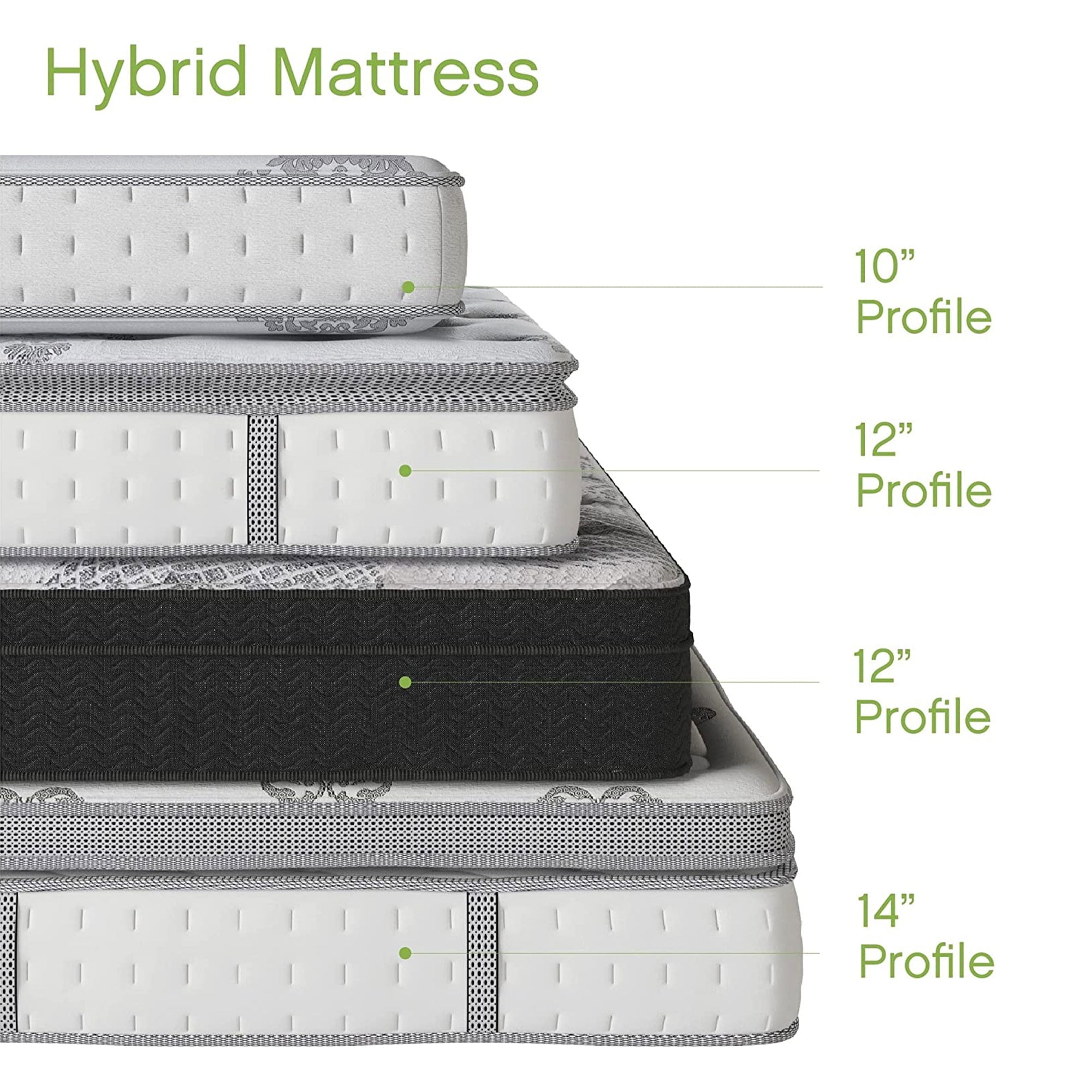 12 inch Hybrid Cool Gel Memory Foam and Innerspring Mattress
