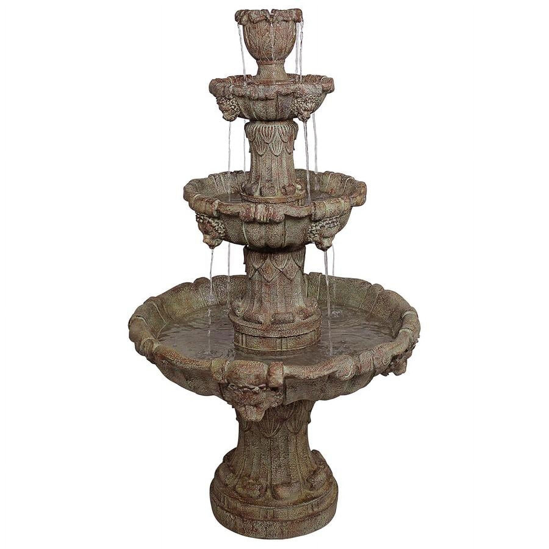 Design Toscano Medici Lion Four-Tier Fountain