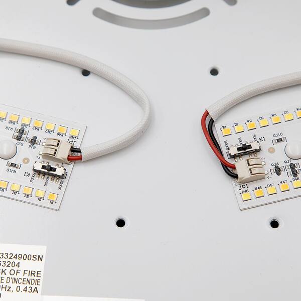 32 in. Black Oval LED Ceiling Mount Fixture, Dual Ring, Dimmable, 3 CCT Select 3000K to 5000K, 5500 Lumens