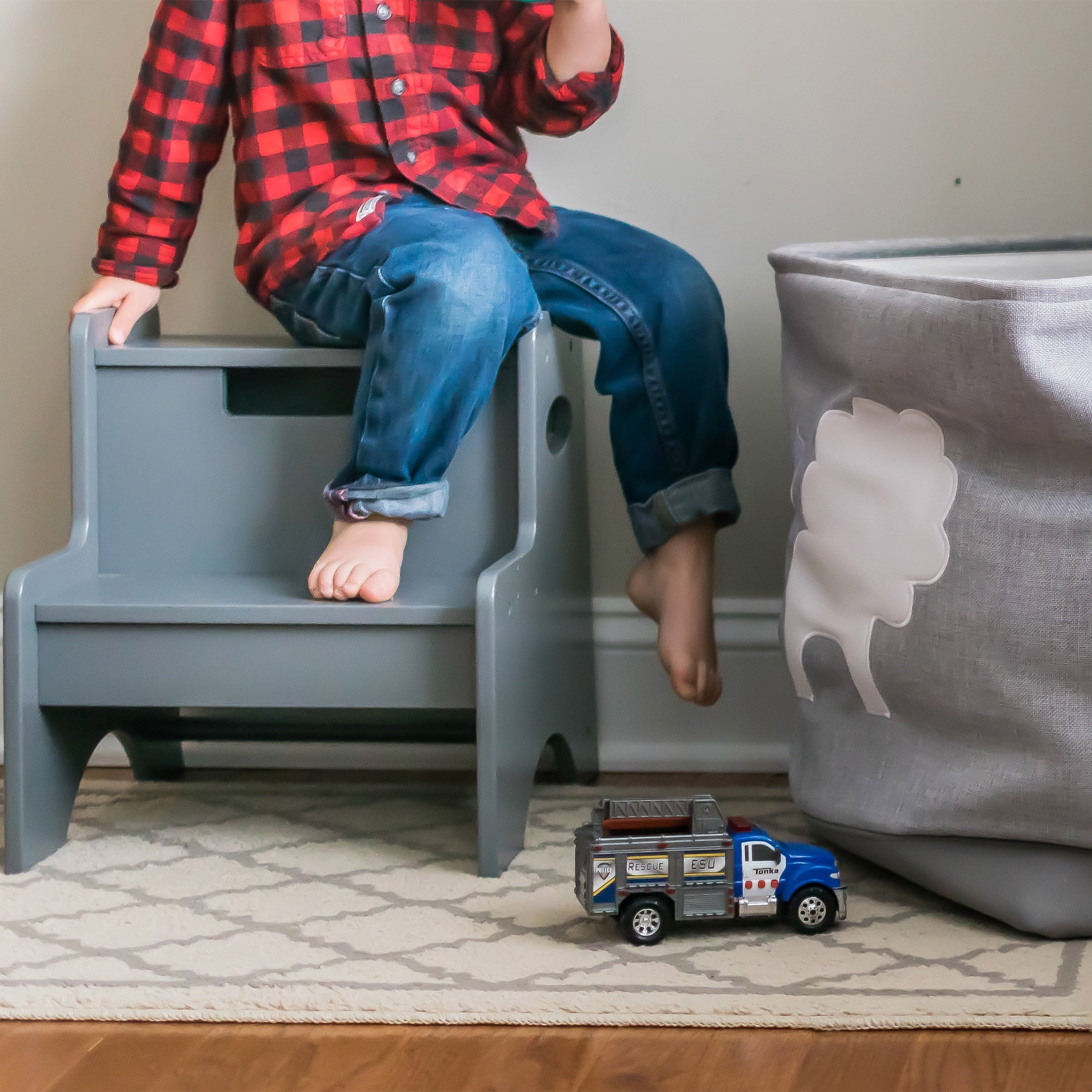 Two Step Stool - Gray