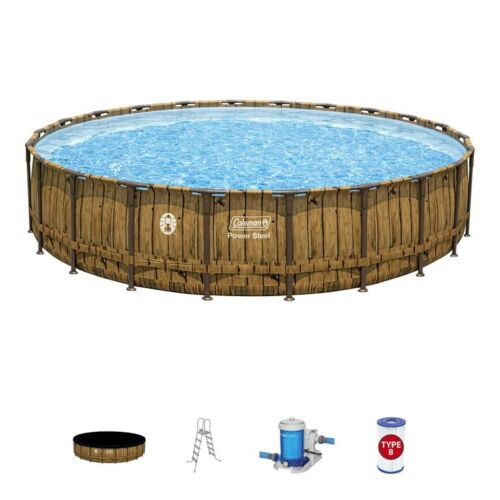 Coleman (22 ft) x (52 in) Above Ground Power Steel Pool Set NEW in box.