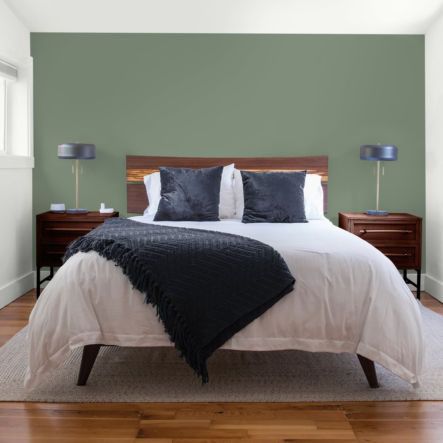 Glidden Fundamentals Interior Paint Lottery Winnings / Green, Flat, 1 Gallon