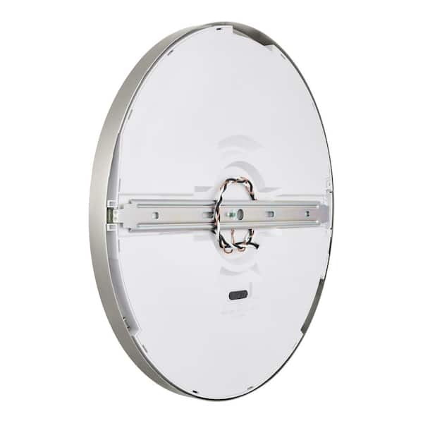 13 in. New Ultra-Low Profile Edgelit 5CCT Selectable LED Flush Mount Brushed Nickel (2-Pack)