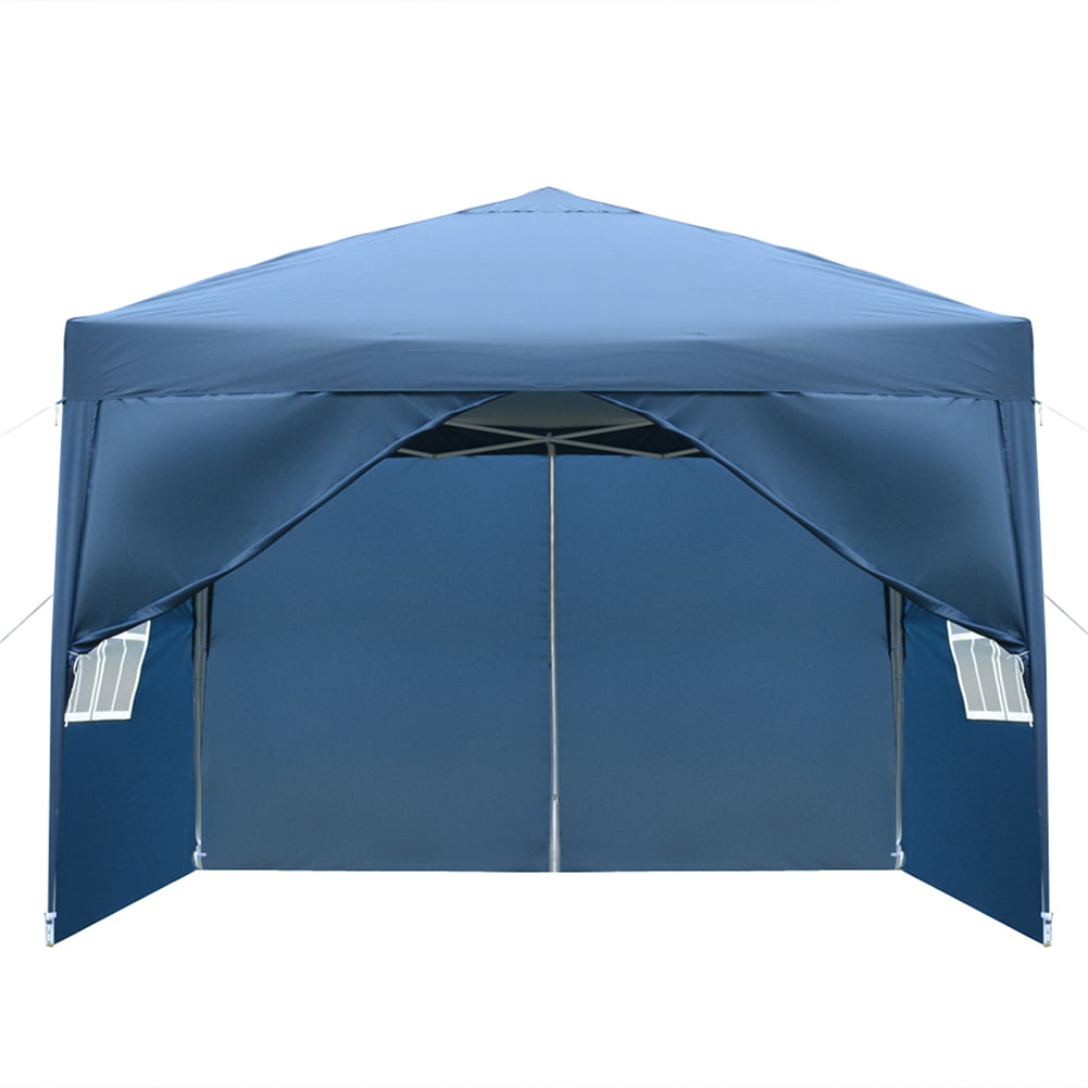Canddidliike 10'x10' Outdoor Waterproof Right-Angle Folding Canopy Tent for Party Events BBQ, Camping Gazebo Storage Shelter Pavilion Blue