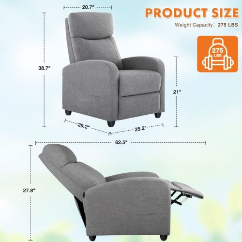 PU Leather Recliner Chair Living Room Massage Single Sofa Home Theater Chairs