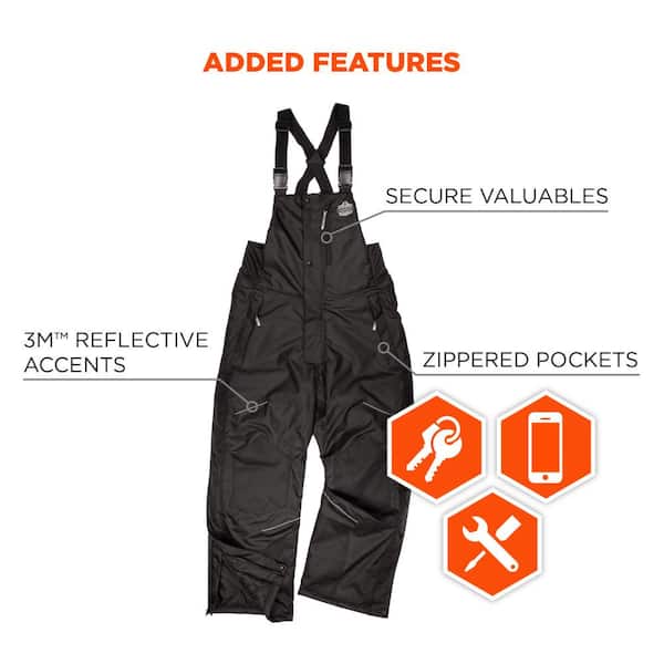 N-Ferno 6472 Medium Insulated Bib Overalls - 300D Oxford Shell